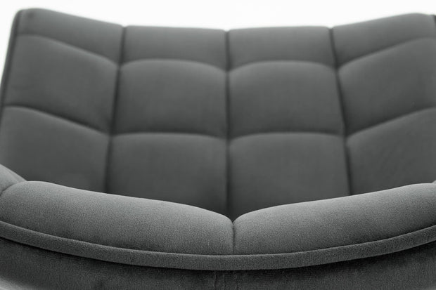 Halmar Scaun tapitat cu stofa si picioare metalice, Kai-332 Velvet Gri inchis / Negru, l46xA61xH84 cm