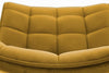 Halmar Scaun tapitat cu stofa si picioare metalice, Kai-332 Velvet Mustariu / Negru, l46xA61xH84 cm