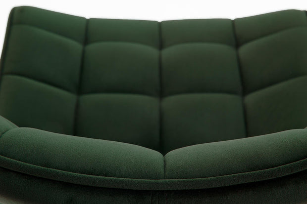 Halmar Scaun tapitat cu stofa si picioare metalice, Kai-332 Velvet Verde inchis / Negru, l46xA61xH84 cm