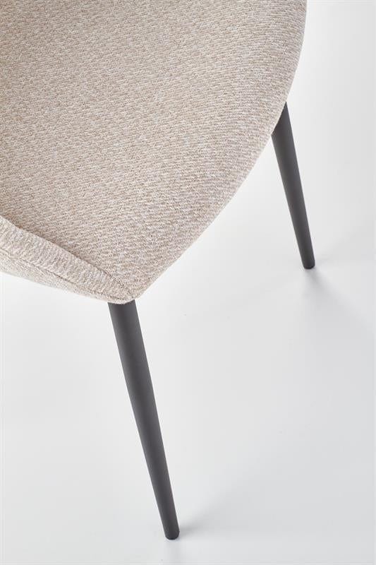 Halmar Scaun tapitat cu stofa si picioare metalice Kai-357 Bej / Negru, l53xA50xH80 cm