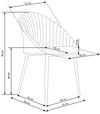 Halmar Scaun tapitat cu stofa si picioare metalice Kai-357 Bej / Negru, l53xA50xH80 cm
