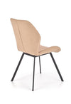Halmar Scaun tapitat cu stofa si picioare metalice Kai-360 Bej / Negru, l51xA64xH90 cm