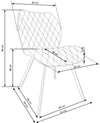 Halmar Scaun tapitat cu stofa si picioare metalice Kai-360 Bej / Negru, l51xA64xH90 cm