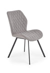 Halmar Scaun tapitat cu stofa si picioare metalice Kai-360 Gri / Negru, l51xA64xH90 cm