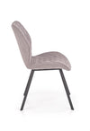 Halmar Scaun tapitat cu stofa si picioare metalice Kai-360 Gri / Negru, l51xA64xH90 cm