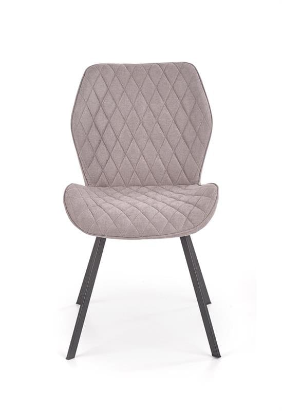 Halmar Scaun tapitat cu stofa si picioare metalice Kai-360 Gri / Negru, l51xA64xH90 cm
