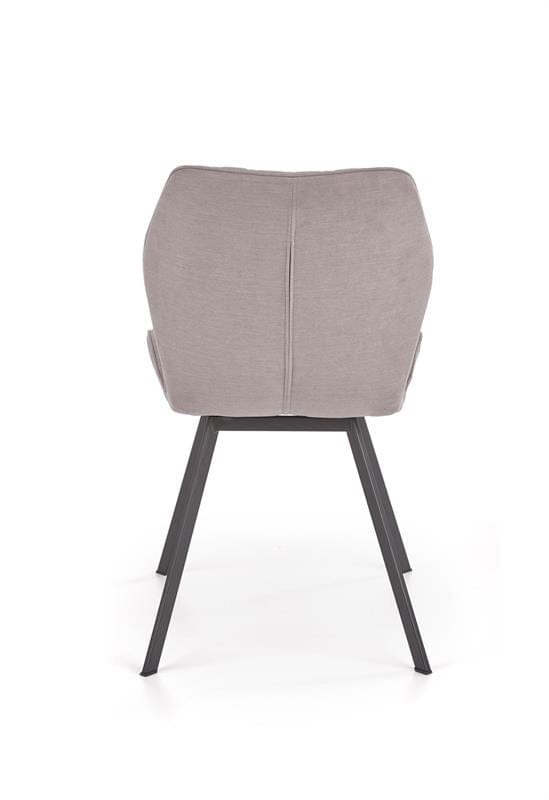 Halmar Scaun tapitat cu stofa si picioare metalice Kai-360 Gri / Negru, l51xA64xH90 cm