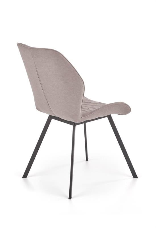 Halmar Scaun tapitat cu stofa si picioare metalice Kai-360 Gri / Negru, l51xA64xH90 cm