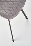 Halmar Scaun tapitat cu stofa si picioare metalice Kai-360 Gri / Negru, l51xA64xH90 cm