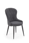 Halmar Scaun tapitat cu stofa si picioare metalice Kai-366 Gri / Negru, l52xA58xH92 cm