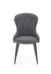 Halmar Scaun tapitat cu stofa si picioare metalice Kai-366 Gri / Negru, l52xA58xH92 cm