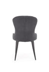 Halmar Scaun tapitat cu stofa si picioare metalice Kai-366 Gri / Negru, l52xA58xH92 cm