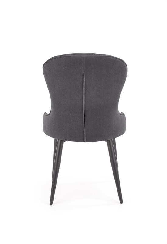 Halmar Scaun tapitat cu stofa si picioare metalice Kai-366 Gri / Negru, l52xA58xH92 cm