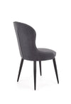 Halmar Scaun tapitat cu stofa si picioare metalice Kai-366 Gri / Negru, l52xA58xH92 cm