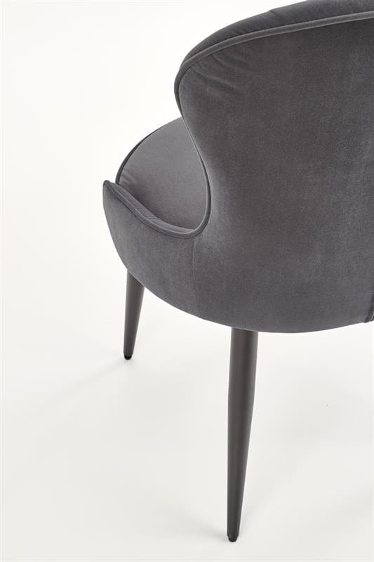 Halmar Scaun tapitat cu stofa si picioare metalice Kai-366 Gri / Negru, l52xA58xH92 cm