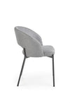 Halmar Scaun tapitat cu stofa si picioare metalice, Kai-373 Gri / Negru, l51xA57xH77 cm