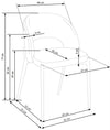 Halmar Scaun tapitat cu stofa si picioare metalice, Kai-373 Gri / Negru, l51xA57xH77 cm