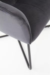 Halmar Scaun tapitat cu stofa si picioare metalice, Kai-377 Velvet Gri / Negru, l60xA62xH81 cm