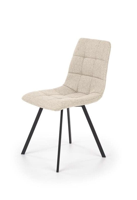 Halmar Scaun tapitat cu stofa si picioare metalice Kai-402 Bej / Negru, l45xA55xH86 cm