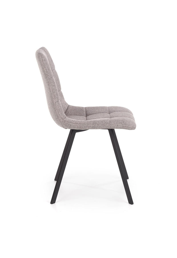 Halmar Scaun tapitat cu stofa si picioare metalice Kai-402 Gri / Negru, l45xA55xH86 cm