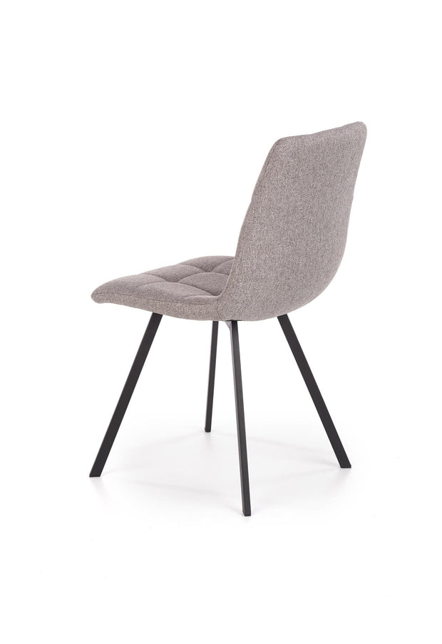 Halmar Scaun tapitat cu stofa si picioare metalice Kai-402 Gri / Negru, l45xA55xH86 cm