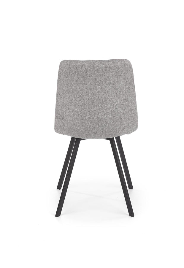 Halmar Scaun tapitat cu stofa si picioare metalice Kai-402 Gri / Negru, l45xA55xH86 cm