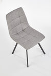 Halmar Scaun tapitat cu stofa si picioare metalice Kai-402 Gri / Negru, l45xA55xH86 cm