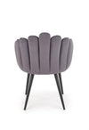 Halmar Scaun tapitat cu stofa si picioare metalice, Kai-410 Velvet Gri / Negru, l62xA62xH85 cm