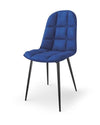 Scaun tapitat cu stofa si picioare metalice, Kai-417 Velvet Albastru Inchis / Negru, l45xA56xH87 cm (1)