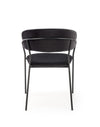 Halmar Scaun tapitat cu stofa si picioare metalice, Kai-426 Velvet Negru, l57xA54xH79 cm