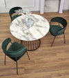 Halmar Scaun tapitat cu stofa si picioare metalice, Kai-426 Velvet Verde inchis / Negru, l57xA54xH79 cm