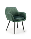 Halmar Scaun tapitat cu stofa si picioare metalice, Kai-429 Velvet Verde inchis / Negru, l58xA53xH80 cm