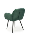 Halmar Scaun tapitat cu stofa si picioare metalice, Kai-429 Velvet Verde inchis / Negru, l58xA53xH80 cm