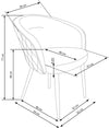 Halmar Scaun tapitat cu stofa si picioare metalice, Kai-430 Velvet Bleumarin / Negru, l61xA54xH77 cm