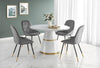 Scaun tapitat cu stofa si picioare metalice, Kai-437 Velvet Gri / Negru / Auriu, l49xA55xH88 cm (2)