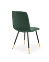 Halmar Scaun tapitat cu stofa si picioare metalice, Kai-438 Velvet Verde Inchis / Negru / Auriu, l45xA50xH86 cm