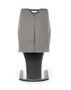 Halmar Scaun tapitat cu stofa si picioare metalice, Kai-442 Velvet Gri / Negru, l46xA61xH102 cm