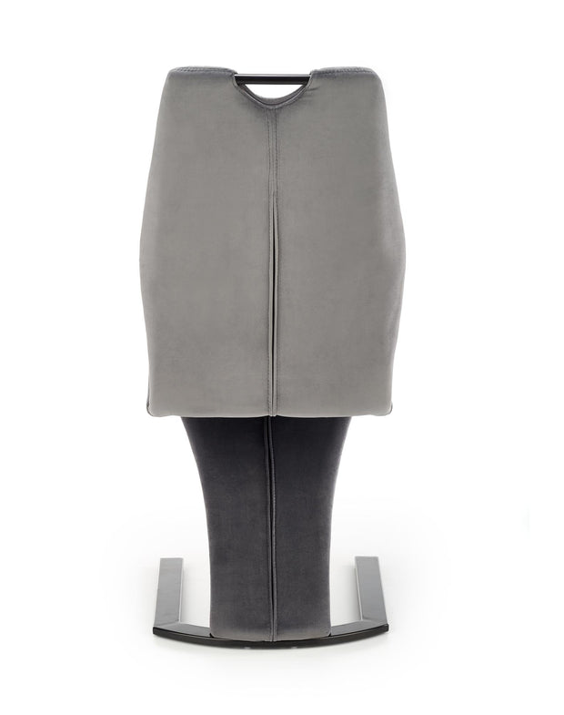 Halmar Scaun tapitat cu stofa si picioare metalice, Kai-442 Velvet Gri / Negru, l46xA61xH102 cm