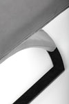 Halmar Scaun tapitat cu stofa si picioare metalice, Kai-442 Velvet Gri / Negru, l46xA61xH102 cm