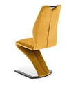 Scaun tapitat cu stofa si picioare metalice, Kai-442 Velvet Mustariu / Negru, l46xA61xH102 cm (5)