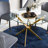 Halmar Scaun tapitat cu stofa si picioare metalice, Kai-446 Velvet Gri / Negru / Auriu, l51xA55xH86 cm