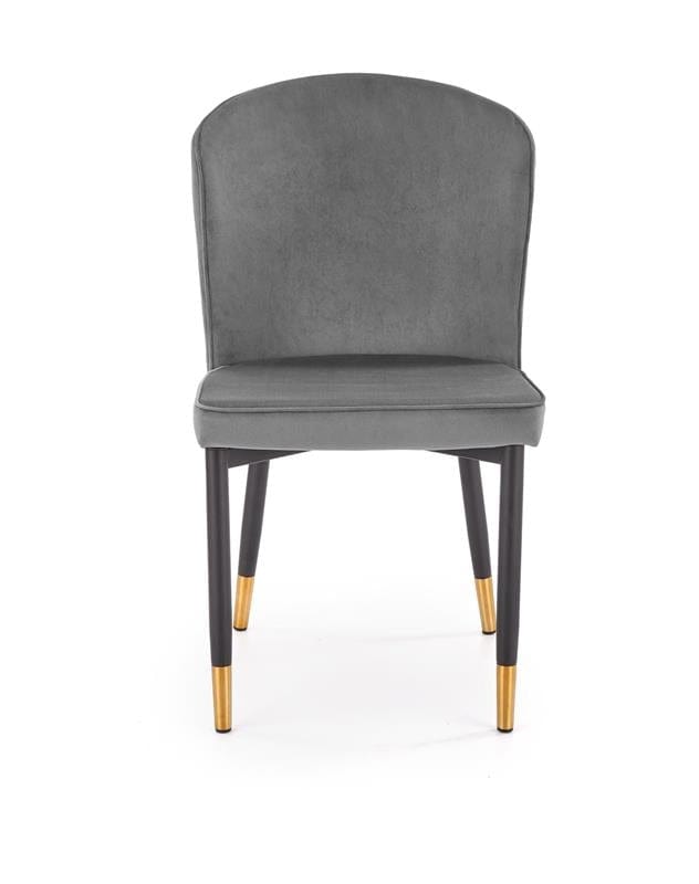 Halmar Scaun tapitat cu stofa si picioare metalice, Kai-446 Velvet Gri / Negru / Auriu, l51xA55xH86 cm