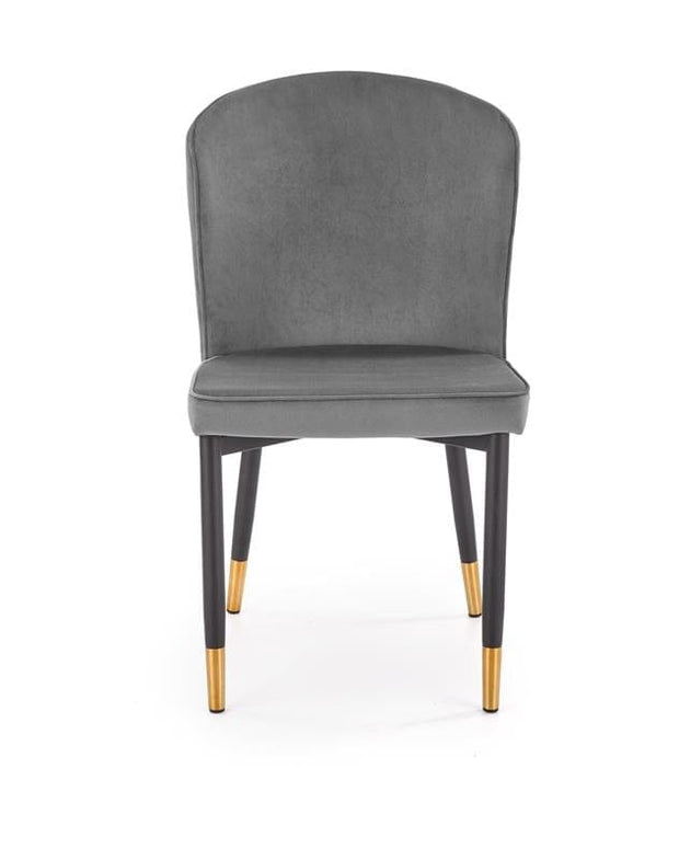 Halmar Scaun tapitat cu stofa si picioare metalice, Kai-446 Velvet Gri / Negru / Auriu, l51xA55xH86 cm
