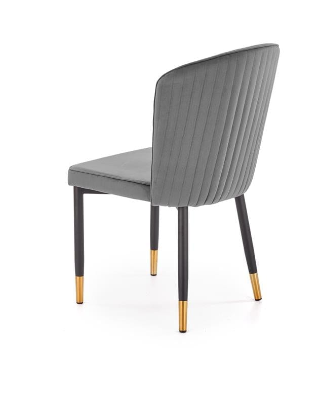 Scaun tapitat cu stofa si picioare metalice, Kai-446 Velvet Gri / Negru / Auriu, l51xA55xH86 cm (7)