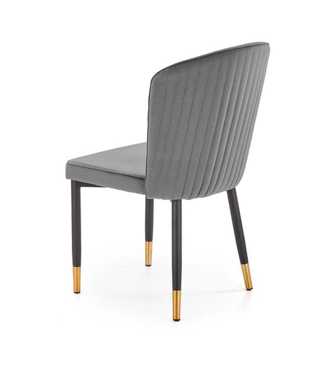Scaun tapitat cu stofa si picioare metalice, Kai-446 Velvet Gri / Negru / Auriu, l51xA55xH86 cm (7)