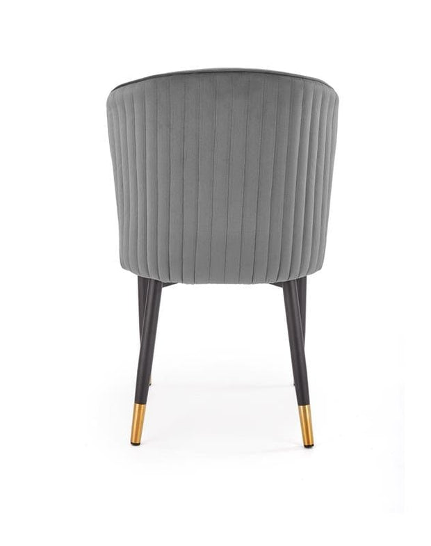 Halmar Scaun tapitat cu stofa si picioare metalice, Kai-446 Velvet Gri / Negru / Auriu, l51xA55xH86 cm