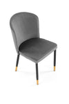 Scaun tapitat cu stofa si picioare metalice, Kai-446 Velvet Gri / Negru / Auriu, l51xA55xH86 cm (9)