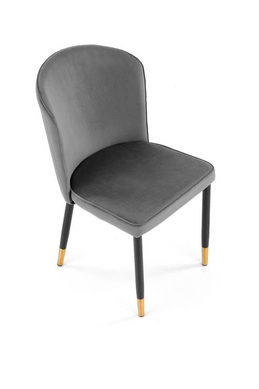 Scaun tapitat cu stofa si picioare metalice, Kai-446 Velvet Gri / Negru / Auriu, l51xA55xH86 cm (9)