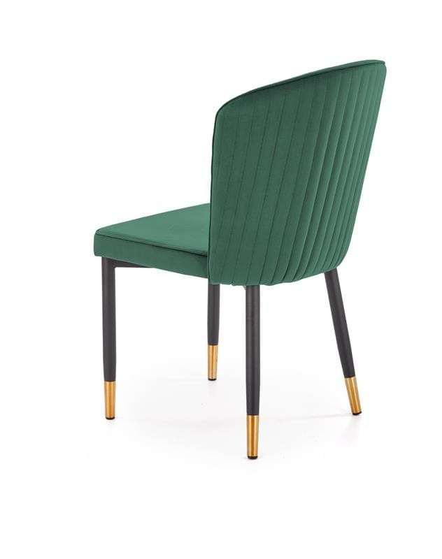 Halmar Scaun tapitat cu stofa si picioare metalice, Kai-446 Velvet Verde Inchis / Negru / Auriu, l51xA55xH86 cm