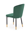 Halmar Scaun tapitat cu stofa si picioare metalice, Kai-446 Velvet Verde Inchis / Negru / Auriu, l51xA55xH86 cm